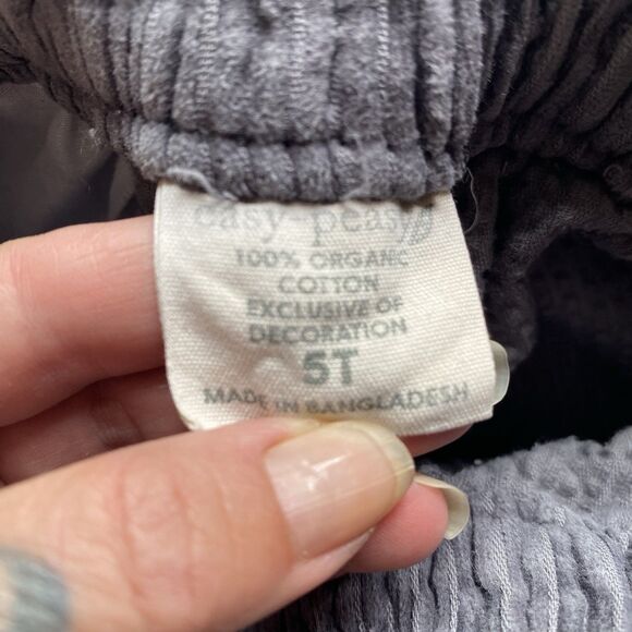 Easy Peasy Organic Cotton Grey Corduroy Pants. Size 5T. Kidcore. Pockets. - Picture 4 of 7